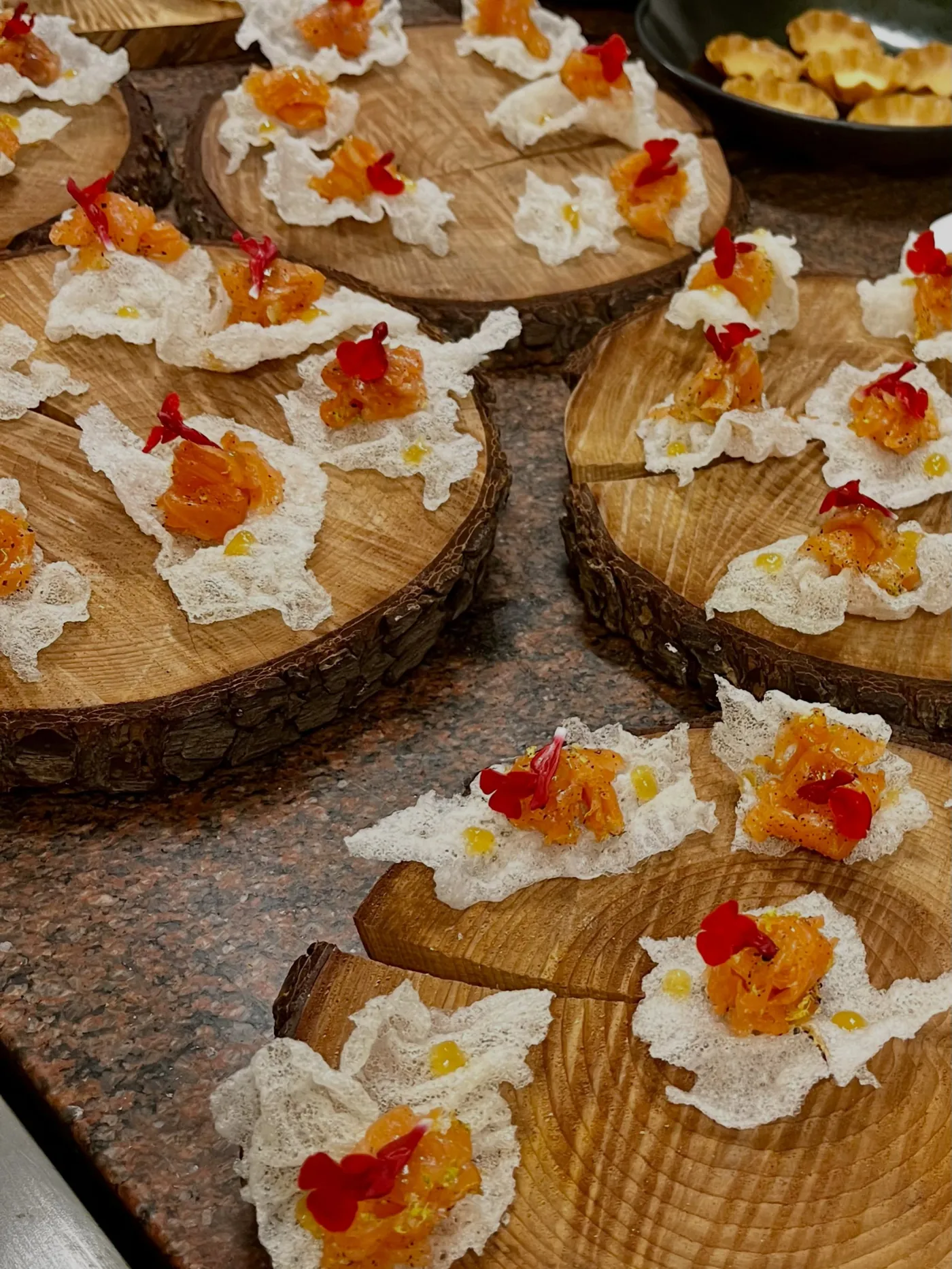 Bouchées servies pour une équipe